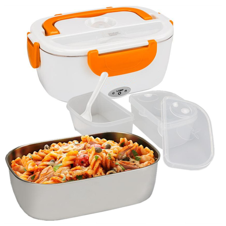 2-in-1 Electric Heating Lunch Box — Heat Food at Work or in Your Car.
