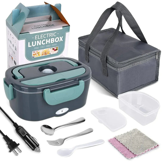 2-in-1 Electric Heating Lunch Box — Heat Food at Work or in Your Car.